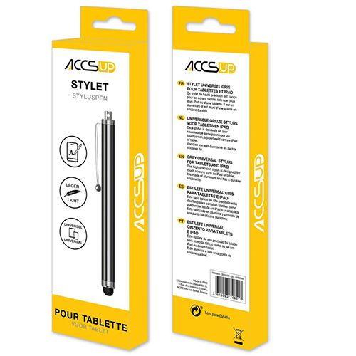 Caneta Stylus ACCSUP para Tablet - Cinzenta Sale